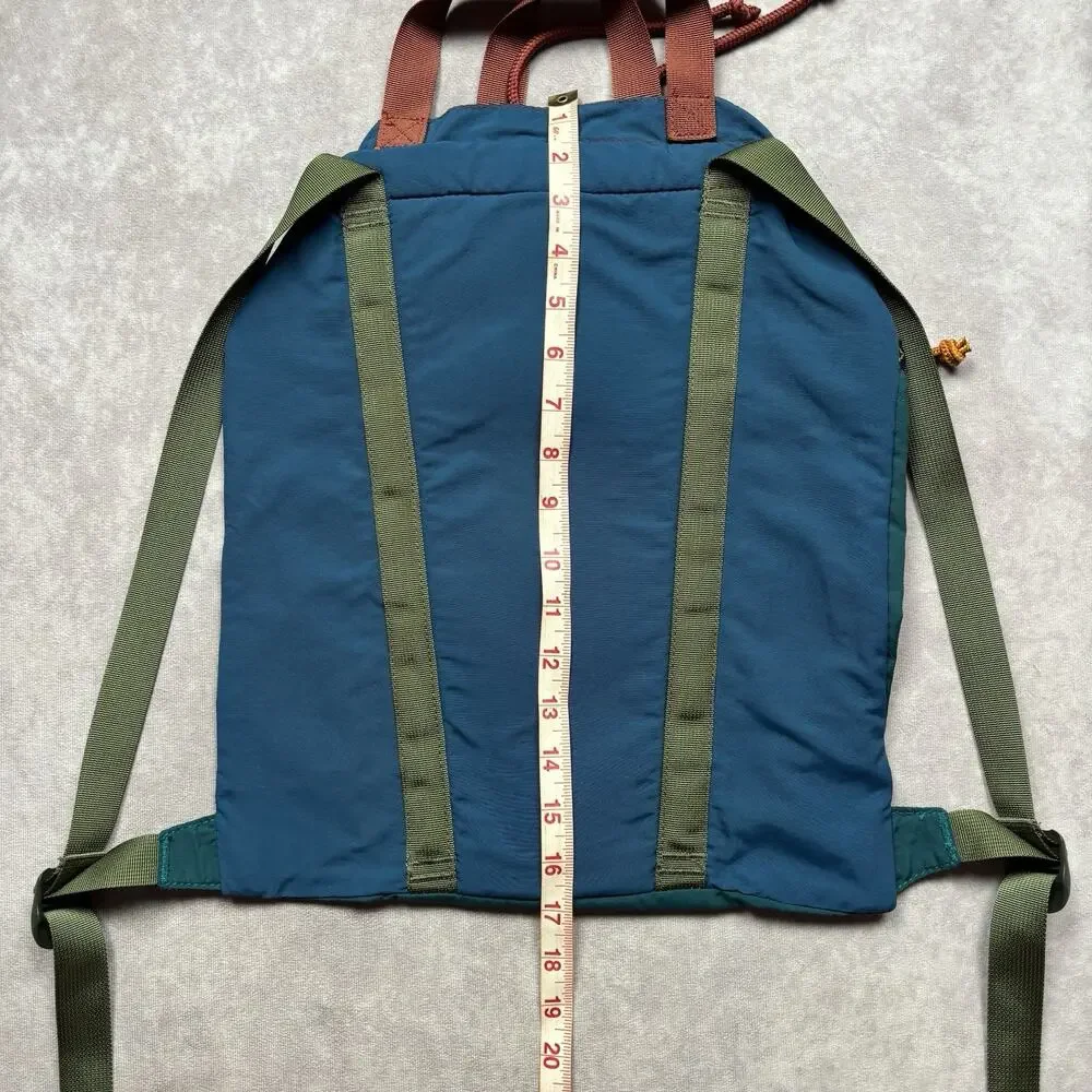 L.L.Bean Mountain Classic Drawstring Pack Backpack Brown Blue Green NWT Large